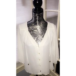 Women’s Button Down Blouse with gold details